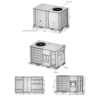 Unidades de Aire Acondicionado de Techo Sylon de 6.2-30 Toneladas, Solo Frío, con Gas Refrigerante R410a, Aire Acondicionado Industrial con Compresor Copeland/Danfoss