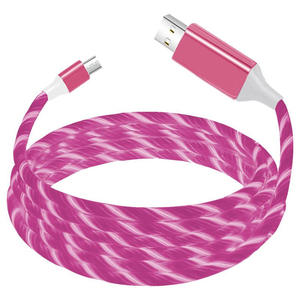 Envío de la gota al por menor Streamer brillante Led USB <span class=keywords><strong>Cable</strong></span> de carga <span class=keywords><strong>2</strong></span> <span class=keywords><strong>metros</strong></span> <span class=keywords><strong>Cable</strong></span> de cargador USB <span class=keywords><strong>C</strong></span> Android - Product Image 2