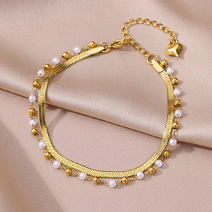 Cadena de Clavícula Geométrica Colorida Bohemia de Acero Inoxidable con Baño de Oro de 18K, Hecha a Mano, para Mujer, de Moda - Product Image 4
