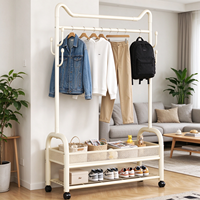 Séchoir à linge extérieur mobile, double niveau, en acier au carbone extra épais, détachable, robuste, moderne, peu encombrant et écologique