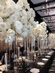 Candélabre en cristal durable LANJO, grand centre de table, tubes en verre, décorations en cristal. - Product Image 2