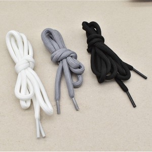 Vente en gros d'usine : Cordon rond de 5 mm pour lacets, cordon en polyester noir et blanc pour ceintures de pantalon, accessoires pour vêtements, chapeaux et sweats. - Product Image 2