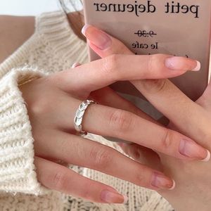 Silver Ruitai S925 Sterling Silver Korean Style Fish Scale Round <b>Ring</b> Open Design Unisex Fashion Jewelry Gift - Product Image 4