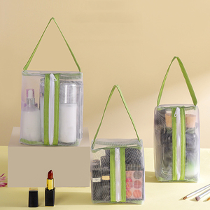 Bolsa de Maquillaje Transparente de Malla Metálica, Bolsa de Almacenamiento de Artículos de Aseo de Viaje de Diseñ<span class=keywords><strong>o</strong></span> Simple - Product Image 1