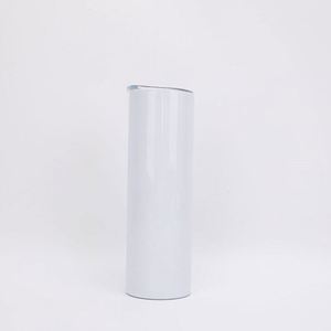 Gobelet droit en acier inoxydable pour sublimation, blanc vierge, 12oz 15oz 20oz 30oz, avec couvercle et paille - Product Image 4