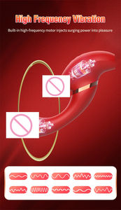 Diskon besar mainan seks silikon pasangan wanita Vibrator penghisap rotasi kepala ganda elektrik tahan air dapat diisi ulang - Product Image 6