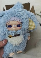 Porte-clés en peluche personnalisé, mignon, style jouet artistique, avec visage en vinyle, doux et moelleux, breloque de sac, cadeau d'usine en gros
