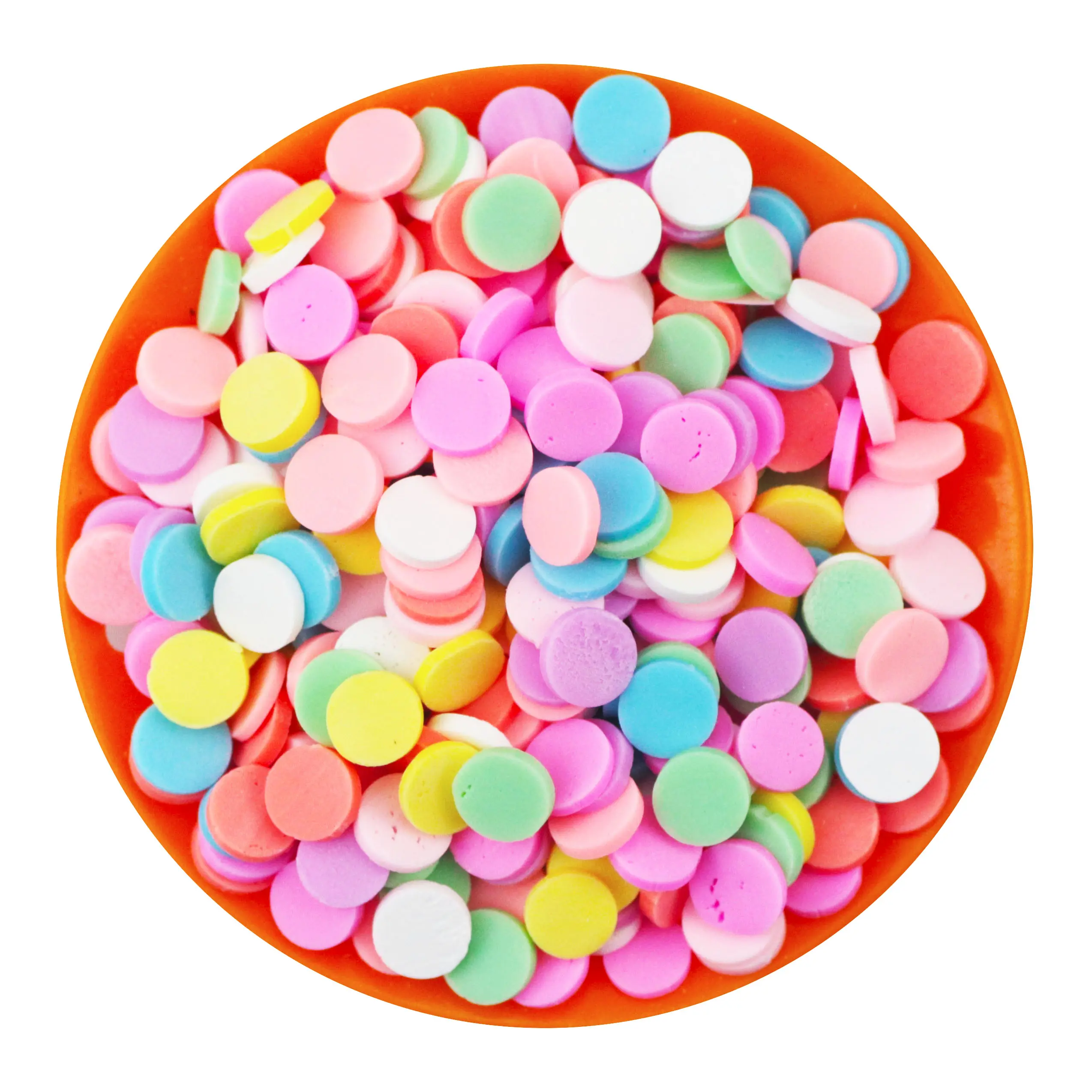 1KG/BAG 5MM NOT EDIBLE Fuax Sprinkle Polymer Clay Chip Round Confetti Circles Dot Polymer Clay Sprinkles for Slime Craft Supply