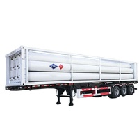 Transporte de gas seguro CNG H2 Helio Hidrógeno 10 Tubos Jumbo Contenedor de deslizamiento Semi Remolque