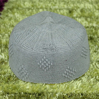 Gorro de Oración Musulmán Personalizable 100% Algodón, Bordado a Mano, Ajustable, Tejido de Malla, Uso en las Cuatro Estaciones, para Personalizar