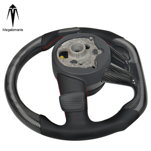 Volant en alcantara et fibre <span class=keywords><strong>de</strong></span> carbone compatible avec Audi 2009-2016 A5 A6L A7 A8 <span class=keywords><strong>L</strong></span> A3 A4L TTRS TT TTS RS3 RS4 RS5 RS6 RS7 - Product Image 4