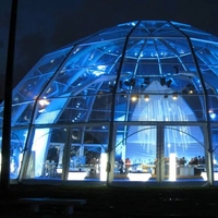Tente sphère personnalisée tente extérieure transparente de 9 mètres dôme industrielle musicale grand dôme chapiteau en plastique transparent 20m dôme tente d'événement