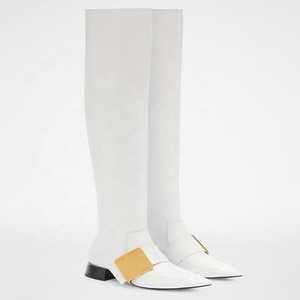 Botas de Invierno con Tacón Bajo y Punta Puntiaguda, Decoración Metálica, Estilo Romano, Talla Grande 43 - Product Image 6