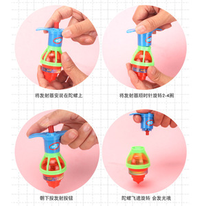 Toupie lumineuse à torsion, gyroscope, jouet clignotant alimenté par batterie pour enfants de 5 à 7 ans, unisexe - Product Image 2