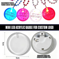 Individuelles Logo Mehrfarbig Blinkende Leuchtende Anstecknadel für Veranstaltungen, Konzerte, Partys, Ausstellungen, Firmen-Werbegeschenke, LED-Pin-Abzeichen
