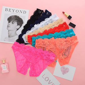 Sous-vêtements sexy pour femmes, string brodé transparent en tissu polaire, décoration trouée, lingerie sexy pour femmes - Product Image 2