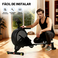 Máquina de Remo Magnética Multifuncional al por Mayor con Capacidad Máxima de Usuario de 120 kg y Volante de Inercia de 1.5 kg