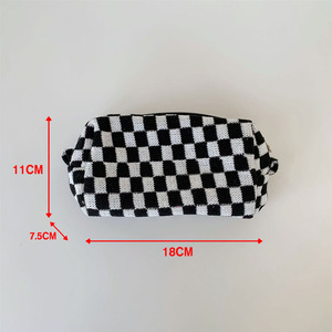 Nouvelle Trousse de Maquillage à Carreaux Mignonne pour <span class=keywords><strong>Femme</strong></span> 2026, Sac de Toilette Portable à Fermeture Éclair Grande Capacité à Carreaux - Product Image 6