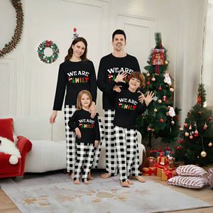 Duizend leuke bijeenkomst volwassen kind pyjama auto sneeuwpop kerstboom print familie bijpassende huiskleding - Product Image 1