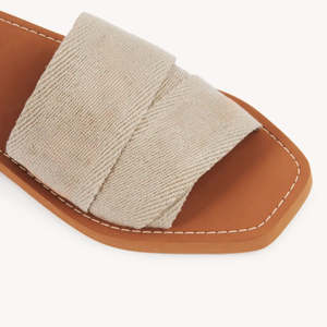 <span class=keywords><strong>Woody</strong></span> Mule Sandales à lettres brodées pour l'été, vêtements d'extérieur, tongs de vacances, sandales romaines en velours - Product Image 4