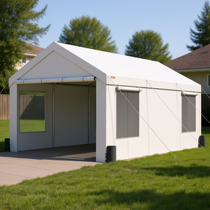 Abri de voiture Vevor 10x20 pieds, garage extérieur avec parois latérales amovibles et fenêtres enroulables pour 2 voitures - Product Image 2