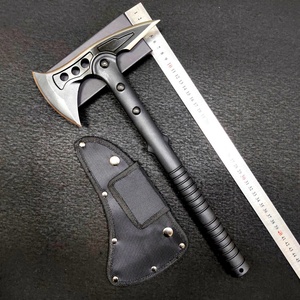 Hacha de doble hoja de acero inoxidable con mango de madera para exteriores, con 3 pulgadas de filo de corte y 1 año de garantía, para camping. - Product Image 3