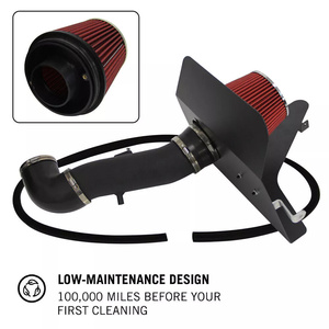 ชุดช่องอากาศเข้าป้องกันความร้อนเย็นแบบใหม่พร้อมตัวกรองสีแดงสำหรับ <span class=keywords><strong>V6</strong></span> 3.6L ของ Chevy 2012-2015 <span class=keywords><strong>Camaro</strong></span> - Product Image 2