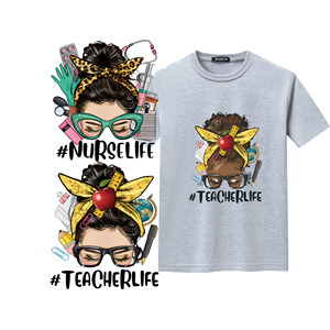 Pegatinas personalizadas con diseño de profesor, impresión DTF, logotipo de transferencia de calor, para planchar, para ropa - Product Image 1