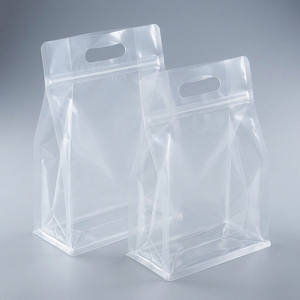 Leakproof Matte Flat Bottomed Eight Sided Sealed Standing Food Bag with Zipper Transparent Standing Zipper Bag for Nuts Coffee - Product Image 2
