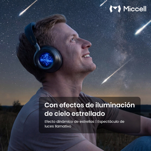 Auriculares Inalámbricos ANC al por Mayor de Miccell con Luces LED Estrelladas, Ideales para Oficina, Viajes y Gaming. - Product Image 6