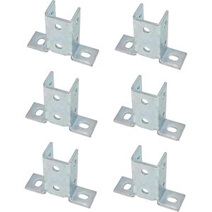 MISA 8 Hole Wing Shape 90 Degree Fitting Connector <b>Bracket</b> for 1 5/8 in U Channel Alloy Steel 6 Pack - Product Image 1