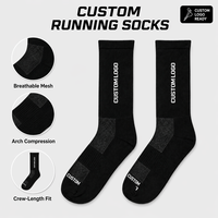 Chaussettes de course personnalisées avec logo, longueur mi-mollet, compression, respirantes, maille ventilée, chaussettes de sport