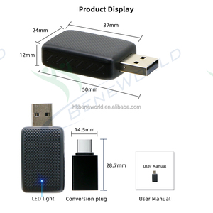 Adaptador Inalámbrico de Doble Canal para CarPlay y Android Auto, Control de Funciones Originales del Automóvil, Dongle USB Portátil, Caja AI - Product Image 6
