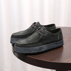 Elegantes y Versátiles Zapatos Casuales de Cuero Vacuno Genuino para Hombre, Mocasines con Suela Gruesa y Elevada - Product Image 6