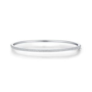 2026 Luxury Minimalist Full Stone Thin Bangle S925 Sterling <b>Silver</b> Open <b>Bracelet</b> Stackable Versatile Wrist <b>Cuff</b> For Women - Product Image 1