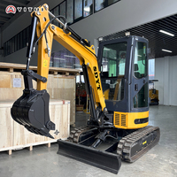Mini-excavatrice portable de 3,5 tonnes à chargement facile, avec conception légère pour les îles, équipée d'un moteur Kubota de qualité marine