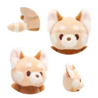 Peluche de Panda Rojo Realista de 10 cm, Fabricación Profesional OEM ODM, Algodón PP, Certificación CE CPC, para Regalos y Souvenirs de Zoológicos