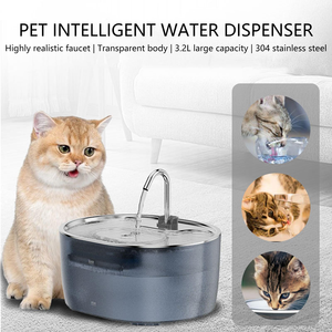 Fontaine à eau pour animaux de compagnie à circulation automatique 3L, pompe intelligente sans fil, alimentée par batterie rechargeable, distributeur d'eau hygiénique pour chats/chiens - Product Image 2