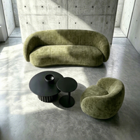 Ensemble de canapés en tissu de luxe pour salon moderne, idéal pour bureaux de vente haut de gamme, hôtels, salons de beauté, zones de repos, salles de réunion et de réception