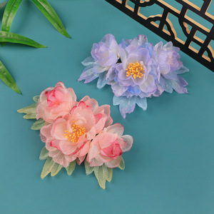 Pinza para el pelo de peonía de estilo antiguo original hecha a mano 2026, accesorio versátil para el cabello estilo Tang Hanfu, para maquillaje y peinado. - Product Image 4