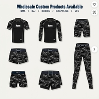 Ensemble Rash Guard BJJ Personnalisé No-Gi – Haut et Short de Compression Imprimés sur Mesure pour l'Entraînement – Motif Exclusif