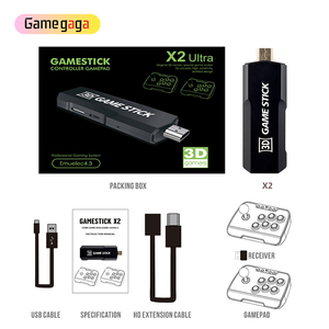 จอยสติ๊กเกมอาร์เคด X X2 Ultra สำหรับทีวี คอนโซลวิดีโอเกมย้อนยุค ชิป Amlogic S905X จอยสติ๊กไร้สายคู่ 2.4G  จอยสติ๊กเกม HD - Product Image 4