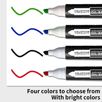 Stylo marqueur à base d'huile en noir bleu rouge vert pour logo personnalisé encre permanente pour fournitures de bureau scolaire