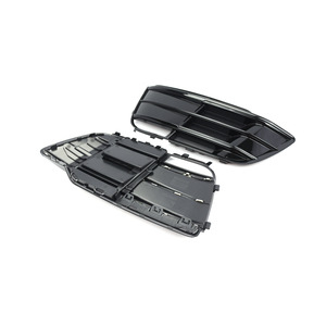 Audi Q5 Fog Light Bezels 2018-2022 Black ABS Front Bumper Grille Cover D155 - Product Image 2