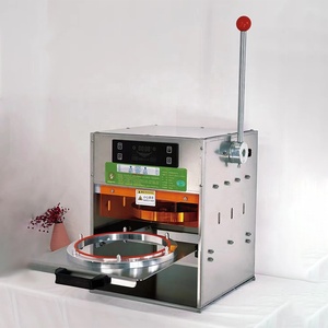 일회용 테이크 아웃 식품 포장 용기 열 씰 저렴한 수동 알루미늄 호일 뚜껑 씰링 기계 - Product Image 2