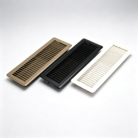 Grille d'aération linéaire en fer de haute qualité 4*14, épaisseur 0,6 mm, sortie d'air rectangulaire 0,61 kg avec registre de volume réglable manuellement