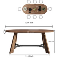 Bureau de consultation de forme ovale WESOME Table de négociation pour directeur de bureau Bureau d'ordinateur pour patron Mobilier de bureau commercial