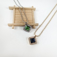 Hoonni Logo personnalisé énergie quantique Zircon pendentif en acier inoxydable bijoux de mode pendentifs breloques pour les femmes approvisionnement en soins de santé