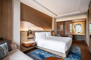 3 Star Hotel King <b>Size</b> <b>Bed</b> & Bedding Set Custom Low Cost Wooden Panel King <b>Queen</b> Single Double <b>Bed</b> Frame for Bedroom Furniture - Product Image 4