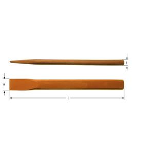 AMPCO - MB0025B Cincel de mano, ovalado, Cobre berilio-EAN 7630027460643 CINCELES ANTICHISPOS, CINCELES NEUMÁTICOS Y CUÑAS - Product Image 1